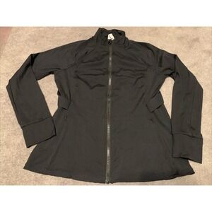Fabletics Women's Trinity Performance Jacket Black Full Zip Size XL‎